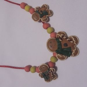 Gingerbread Christmas Necklace